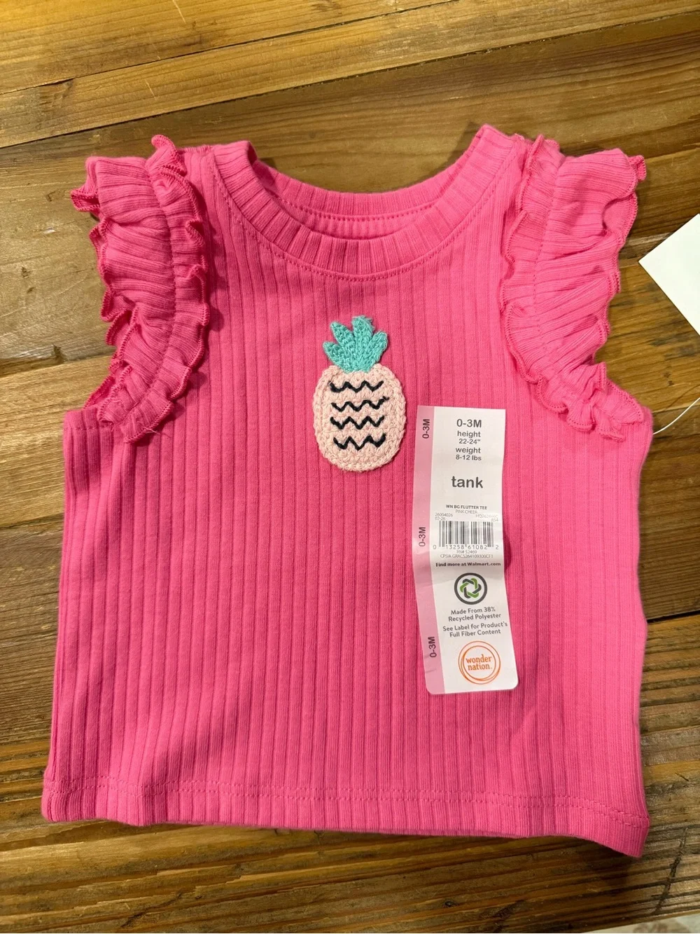 NWT Girls Pink Pineapple Tank & Lavender Lemon Peplum Top Set - Kids Accessories